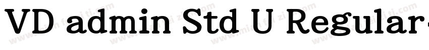 VD admin Std U Regular字体转换